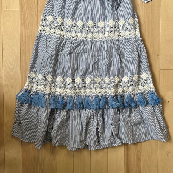 Tularosa Lana Dress in Getty Stripe – NWT, Tassel Lace Details - Picture 3 of 8